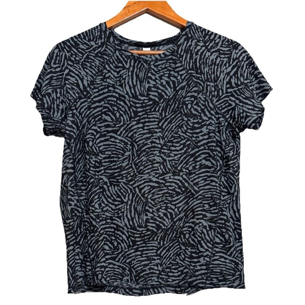 Athleta Top Black Gray Small Athleisure Granola Girl Outdoors Layering